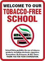 Tobacco-Free Schools Sign